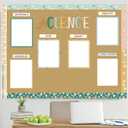 Dispowreath 114 Pcs Science Fair Board Supplies 60 Trim Scalloped Poster Boards 48 Presentation Subtitles 6 Project Titles for Classroom Display Boards(Rainbow Style)