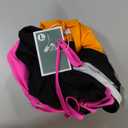 Eomenie Womens Cutout One Piece Swimsuit with Ring Linked Sexy Monokini Bathing Suit for Beach Vacation (Large, Hot Pink Orange Black)