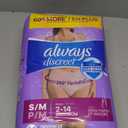 Always Discreet Incontinence & Postpartum Incontinence Underwear for Women, Small/Medium, Maximum Protection, 32 Count
