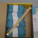 CraftLab Knitting Kit - Beginner Knitting Supplies with Wool Yarn, Needles, Instructions, DIY Gift