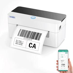 vretti Shipping Label Printer - Bluetooth Thermal Label Printer for Shipping Packages & Small Business, Thermal 4x6 Compatible with iPhone Android Window Mac USPS vretti Shipping Label Printer - Bluetooth Thermal Label Printer for Shipping Packages & Small Business, Thermal 4x6 Compatible with iPhone Android Window Mac USPS