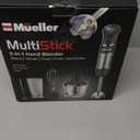 Mueller Multistick 800W 4-in-1 Immersion Blender Handheld, 12 Speed Hand Mixer - Turbo Boost, Heaviest Duty Copper Motor, Titanium Blades Hand Blender, Milk Frother Wand, Whisk, Beaker, Chopper, Grey