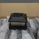 NIORSUN Solar Flame Post Cap Lights Outdoor Waterproof, 4x4 Post Solar Lights with Flickering Flame LED, Fence Posts Solars Light for Deck Patio Garden, 4x4 Posts Caps Wood Vinyl, 12 Pack (Black)