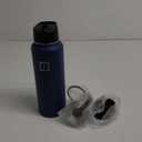 IRON °FLASK Camping & Hiking Hydration Flask with 3 Lids - Stainless Steel, Double Walled & Vacuum Insulated Water Bottle - Leak Proof & BPA Free (Twilight Blue, Straw - 40 oz)