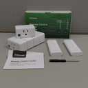 TREEWELL Remote Control Outlet, 200FT Long Range Wireless Light Switch, Mini Remote Outlet Plug, 15A/1875W HighPower for Lamps, Lights, Household Appliances, FCC & ETL Listed (5 Outlets + 2 Remotes)