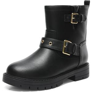 DREAM PAIRS Girls Ankle Booties Waterproof Side Zipper Boots Sdbo2305k Black Size 11 Little Kid
