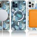 Sea Turtle Magnetic Case for iPhone 15 Pro Max with MagSafe Wireless Charging Clear Cute Sea Star Painting Girls Woman Soft Slim TPU Anti-Scratch Shockproof Protective Case