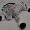 3 Feet Large Horse Stuffed Animal, 35 Inch Rideable Stuffed Pony Farm Plush Toy, Big Soft Horse Plush Pillow Christmas Birthday Gift for Kids (Gray)