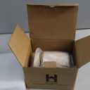 WORHE Travertine Qtip Holder Dispenser with Lid for Cotton Swabs,Balls,Pads,Floss Picks Large Capacity Marble Apothecary Jar for Bathroom Essentials Decor, Vanity Makeup Storage Organizer Beige(WH050)