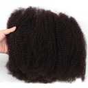Afro Kinky Bulk Blend Human Hair 18 Inch 100 Gram Afro Kinky-Curly Blend Hair Bulk for Mini Twist Dreadlock Extensions Micro Locs Repair Soft 4C Curly for Braids (4#)
