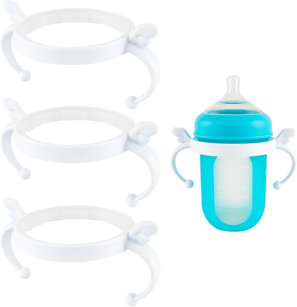 Baby Bottle Handles for Boon Bottles, Ergonomic Bottles Holder for Newborn, 3 Count