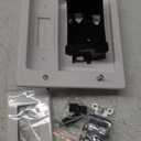 Wall Cable Concealer Kit, in Wall Cable Management Kit for TV, Recessed Outlet with Cable Management Box, in Wall Power Kit Hides TV Cords and Cables, Fits All Plugs, White