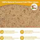 Legigo 2 Pack 24 Inch Square Coco Liners Planter Baskets Liner- Natural Coconut Coir Fiber Liner Replacement, Window Box Liners Trough Coconut Liners for Wall Planter Garden Deck Fence Flower Baskets
