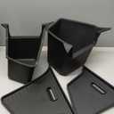 New 2025 2026 Model Y Juniper Rear Trunk Storage Bins with Lids 2PCS Refresh Model Y Rear Trunk Storage Box TPE Waterproof Trunk Organizer for Model Y Juniper Interior Accessories