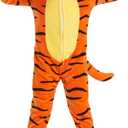 SWEETXIN Unise Kids Jumpsuit Cosplay Onesie One Piece Suit for Girls Boys Halloween Character Costume Dress Up Party (5T, Tigger)