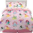 Disney Princess Kids Bedding Super Soft Comforter and Sheet Set with Sham, 7 Piece Full Size, "Official" Disney Product By Franco (PRINTS MAY VARY)
