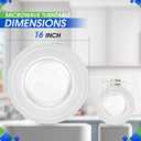 Microwave Plate Replacement 16 inch Fits WB49X10189 GE FMicrowave Glass Plate - Exactly Replaces Rotating Microwave Turntable Plate - Durable Oven Microwave Tray Dish For Better Reheating and Cooking