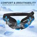 2 x Skiing Motocross Goggles,Racing Riding Goggles ATV Dirt Bike,Ventilation Anti-Fog UV Impact Resistant for Adult (09-6 Series, Blue White Black Frame and Blue Lens)