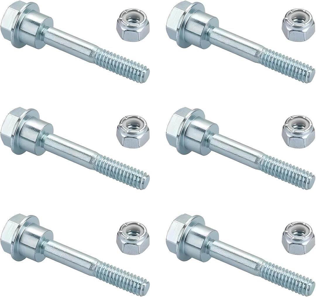 6 Pack Snow Blower Shear Bolts & Nuts Kit for Husqvarna Craftsman Poulan 2 Stage Snow Blowers 570XP,575XP,576XP,Replacement for 580790401,588077501,588077502,Throwers Snow Blower Replacement Parts