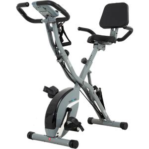 BARWING Stationary Exercise Bike for Home Workout, 5 IN 1 Foldable Indoor Cycling Bike for Seniors, 350LB Capacity, 16-Level Magnetic Resistance, Seat Backrest Adjustments