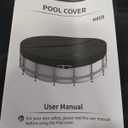 15FT Winter Round Pool Cover with Ratchet Strap Tightener | Easy Installation Pool Covers for Above Ground Pools | Solar Hot Tub Cover Ideal for Hydrophilic and Dustproof for Backyard