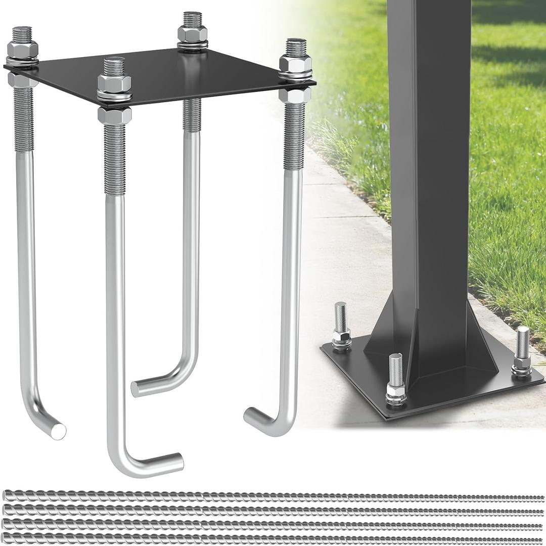 IRENPORU 7" Basketball Hoop Anchor Kit Universal Ground Mount