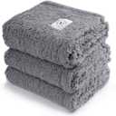 1 Pack 3 Calming Blankets Fluffy Premium Fleece Pet Blanket Soft Sherpa Throw for Dog Puppy Cat Grey Medium (30x20'')