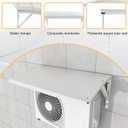 Air Conditioner Cover Outdoor AC Units Protection, Patio Awning Canopy UV Rain Snow Protection Sheet, Thicken Mini Split Cover Sun Shade, Heat Pump Unit Cover for Condenser (White, 41.7X25.2X11in)
