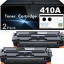 410A Toner Cartridges 2 Black Combo Replacement for HP 410A 410X Toner Works with HP Color Pro MFP M477fdw M477fdn M477fnw Pro M452dn M452nw M452dw Series Printer