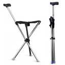 Anti-Slip Walking Cane with Seat Folding Lightweight,Walking Stick Height Adjustment,Portable and Sturdy Cane Chair for Travel Outdoor Use, Queuing, Elderly Women and Men