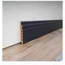 Art3d Wall Baseboard Molding Trim, High Impact Polystyrene Skirting Board - Installed with Glue - Black