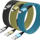 3Pack iPhone Charger 6ft, [Apple MFi Certified] Lightning Cable Fast Charging 6 Feet, Nylon Braided iPhone Cable Long iPhone Charger Cord Compatible with iPhone 14 13 Pro Max 12 Mini 11 Xs SE/iPad (Multicolored)