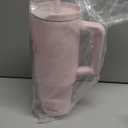 TILUCK 40 oz Tumbler with Handle, Vacuum Insulated Stainless Steel Travel Mug with 100% LeakProof Silicone Straw Lid, Cupholder Friendly Water Bottle(LightPink, 40oz)