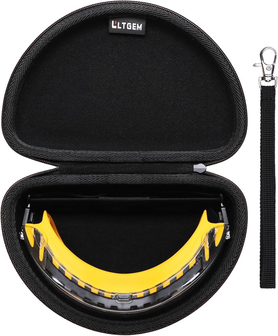 LTGEM Safety Glasses Case for Dewalt DPG82/DPG82-11/DPG82-11C/DPG82-11D/DPG82-21/DPG82-21C/DPG82-21D/DPG84 (Case Only) (3.black)