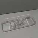 Suction Cup Shower Caddy, Wall Mounted No Drilling Bathroom Shower Organizers Storage Rack, Removable Shelves for Inside the Shower, Clear (White)