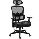 Amazon.com: VECELO Swivel Ergonomic High Back Mesh Office Chair with Adjustable Headrest Armrest, Backrest Tilt Function, Lumbar Support for Executive/Computer Desk/Task Work : Home & Kitchen