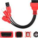 Autel Original 3-in-1 OBD2 Adapter Cable,16 Pin to 6/4/3 Pin OBD Diagnostic Cable, OBD2 to OBD1 6pin 4pin 3pin Plug Adapter for Motorcycle Honda/Guzzi/Kawasaki/Suzuki, Compatible with OBDII Scanners