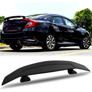 JMTBNO 46Inch Universal Rear Spoiler, Black Sport Style Racing Spoiler Truck Wing Lightweight,Rear Trunk Spoiler Wing Lid Tail Deck Spoiler Fit for Sedan Coupe Hatchback