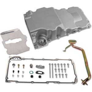 302-3 81075 LS Swap Retrofit Oil Pan Kit Aluminum Compatible with GM LS1 LS2 LS3 Chevy A/F/G-Body 1955-87 4.8L 5.3L 5.7L 6.0L 6.2L V8 Engine(Natural)