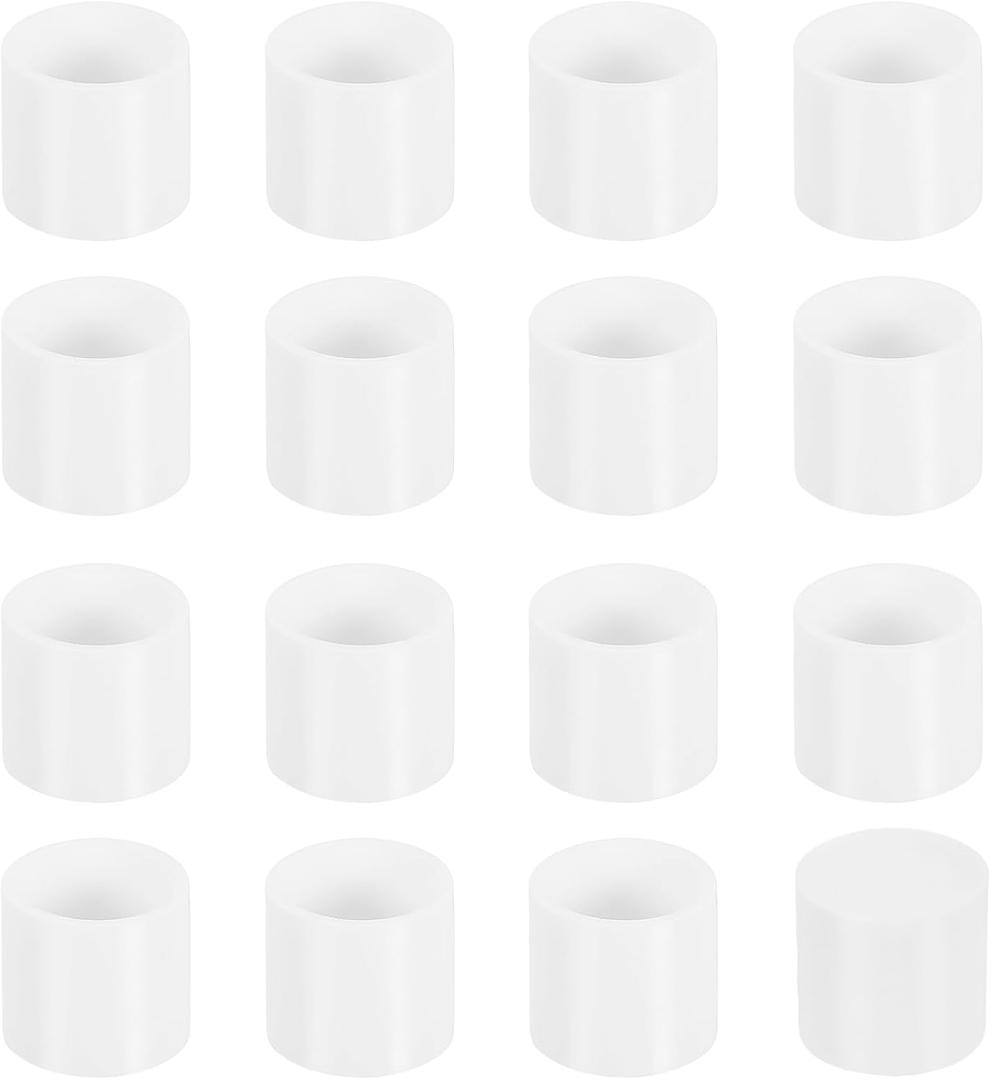 uxcell 56Pcs Chair Leg Caps, 14mm (5/9 Inch) Non-Marking PVC Chair Leg Tips Non-Slip Chair Leg Floor Protectors Round Table Covers End Caps for Furniture, White