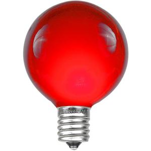 Novelty Lights 25 Pack G40 Red Outdoor Globe Bulbs, Light Bulbs Glass Incandescent Bulbs with 3000 Hour Lifespan, Globe String Lights Replacement Bulbs