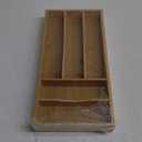 Small Silverware Organizer, Bamboo Kitchen Drawer Cutlery Organizer, Utensil Holder, Flatware Organizer Tray (13.9"x6.7"x1.6")