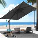 HOTIME 10x10ft Patio Umbrella Cantilever Umbrella Double Top - Upgrade and Intensify - 360 Rotation and 5 Angles Adjustment - Aluminum Offset Pool Umbrella Outdoor Umbrellas for Patio Garden Deck Pool
