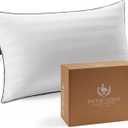 Pacific Coast White Goose Down Pillow with 100% Cotton Shell, Luxury Hotel Bed Pillow for Sleeping, Suitable for Back and Stomach Sleepers, King Size