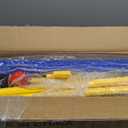 3-in-1 Toddler Swing Set, Indoor & Outdoor Baby Swing Heavy Duty Swing Set with Foldable Metal Stand for Aged 6 Months to 10 Years Old, Easy to Assemble and Store(Blue)