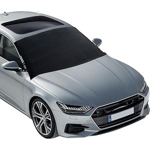 EcoNour Windshield Cover for Ice and Snow  Universal Fit for Car, SUV, Truck, Heavy Duty 600D Oxford Fabric Frost Protector for Ice & Sleet, Includes AntiTheft Straps, Medium (69"x42")