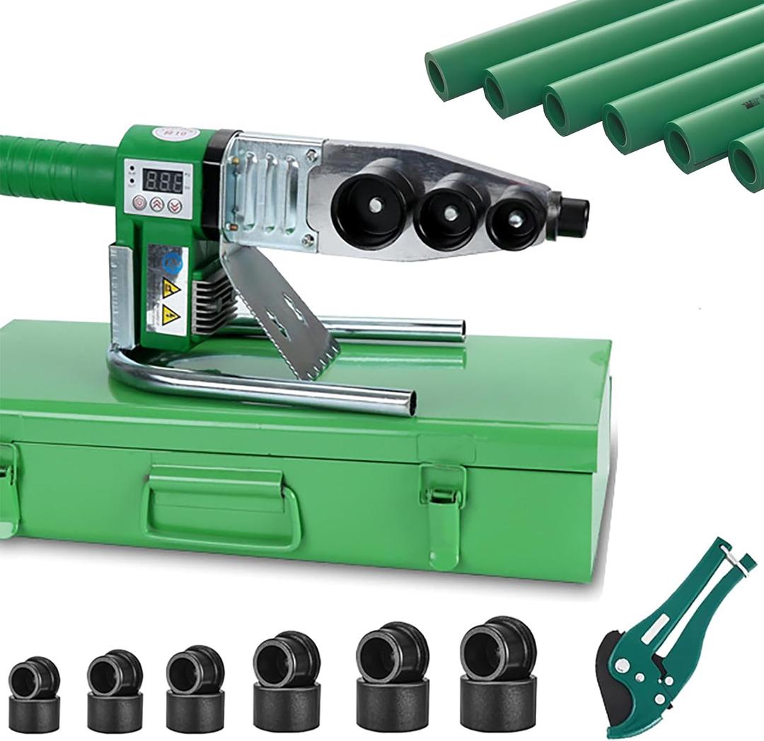 WINB Plastic Pipe Welder Plastic pipe 110-220v welding tool Pipe Welding Machine PP, PP-R, PE, PP-C Pipe with 0.79/0.98/1.26/1.57/1.97/2.46 in Die Head