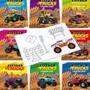 Honoson 24 Pcs Kids Coloring Books Animals Truck Coloring Books Bulk Jungle Animals Party Favors Mini DIY Art Drawing Pages for Birthday Gifts Classroom Jungle Party Supplies(Truck Style)