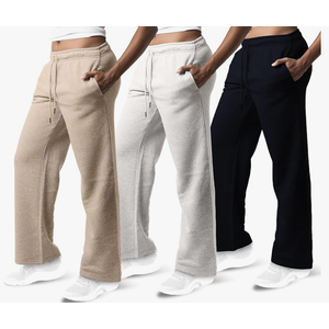 ommon Stitch 3 Pack Sweatpants Women, Wide Leg Womens Sweatpants, Workout - Yoga Pants Size M