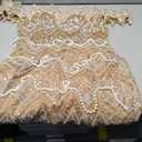 Women Off Shoulder Sequin Mermaid Evening Dress Lace Up Back Formal Gown Beaded Bodycon Prom Dress Party Wedding Guest (Large, #1 Champagne)